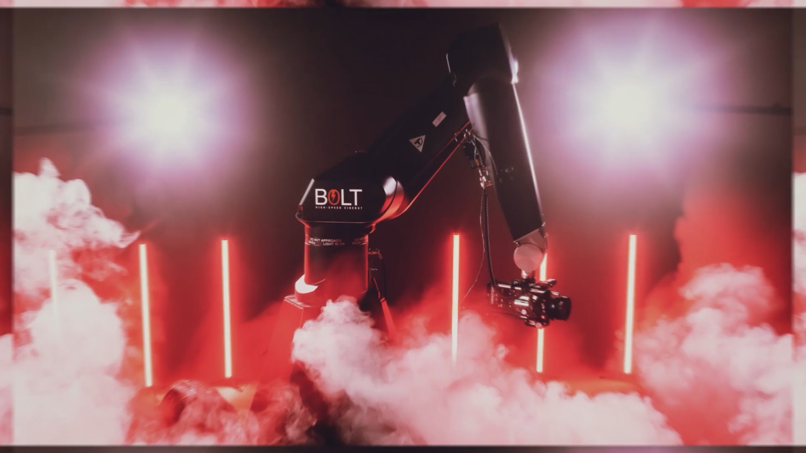 Bolt motion-control robot in a backlit studio setup