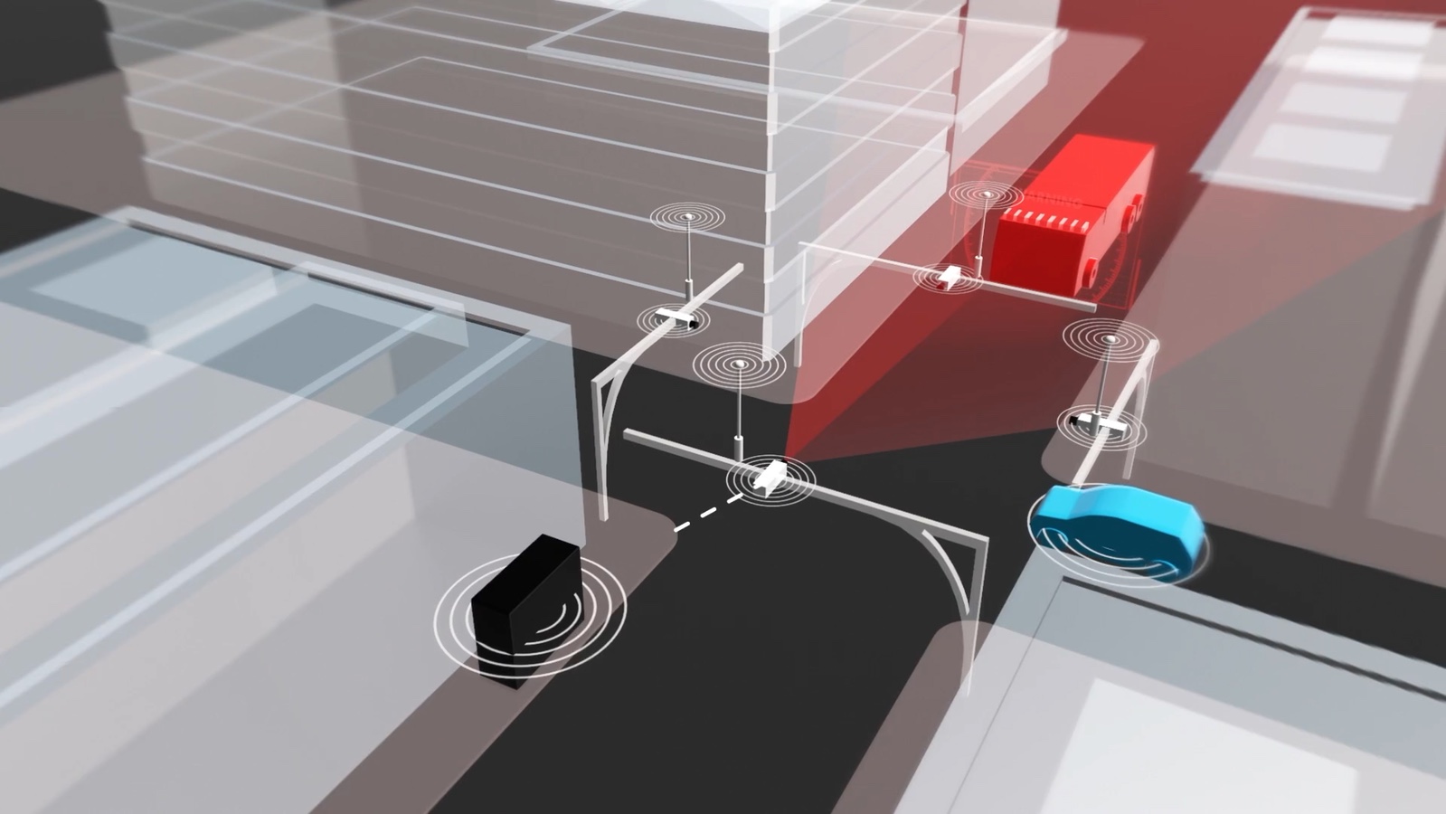 Animated connected-vehicle information in Honda’s emergency vehicle scenario