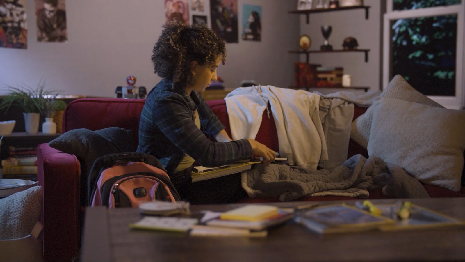 A woman in a home scene from Lumen Learning’s Rise and Shine video